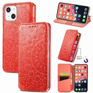 Apple iPhone 13 mini Handyh�lle Schutztasche Case Cover Klapptasche Rot