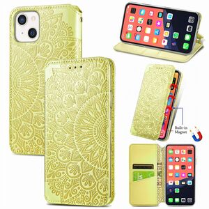 Apple iPhone 13 Handyh�lle Schutztasche Case Cover Klapptasche Gelb