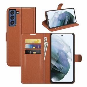 Samsung Galaxy S21 FE Handyh�lle Schutztasche Wallet Cover 360 Case Etuis Braun
