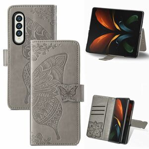 Samsung Galaxy Z Fold3 5G Handyhlle Schutztasche Wallet Cover 360 Case Etuis Grau
