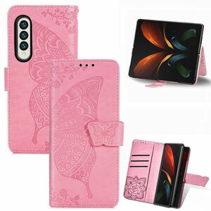 Samsung Galaxy Z Fold3 5G Handyh�lle Schutztasche Wallet Cover 360 Case Etuis Rosa