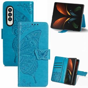 Samsung Galaxy Z Fold3 5G Handyh�lle Schutztasche Wallet Cover 360 Case Etuis Blau