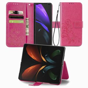 Samsung Galaxy Z Fold3 5G Handyh�lle Schutztasche Wallet Cover 360 Case Etuis Rosa