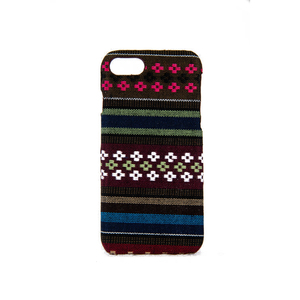 Handyh�lle aus Stoff-Case f�r Apple iPhone 8 Cover Etuis Bumper Schale Braun