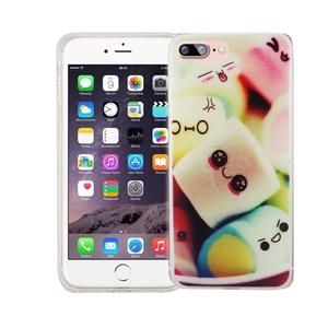Handy Hlle fr Apple iPhone 8 Plus Cover Case Schutz Tasche Motiv Slim Silikon TPU Schriftzug Marshmallows