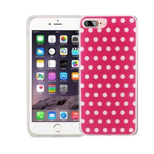 Handy Hlle fr Apple iPhone 8 Plus Cover Case Schutz Tasche Motiv Slim Silikon TPU Polka Dot Pink