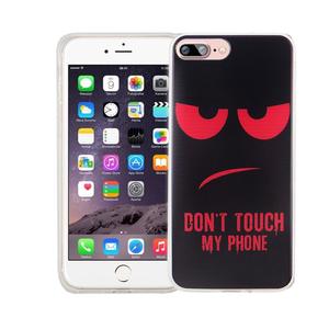 Handy H�lle f�r Apple iPhone 8 Plus Cover Case Schutz Tasche Motiv Slim Silikon TPU Dont Touch my Phone Rot