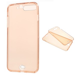 Crystal Case H�lle f�r Apple iPhone 8 Plus Pink Rahmen Full Body