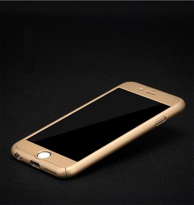 Apple iPhone 8 Plus Handy Hlle Schutz-Case Full-Cover Panzer Schutz Glas Gold