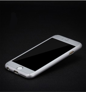 Apple iPhone 8 Plus Handy Hlle Schutz-Case Full-Cover Panzer Schutz Glas Silber