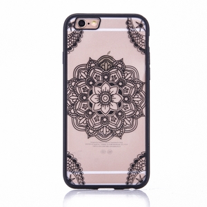 Handy H�lle Mandala f�r Apple iPhone 8 Plus Design Case Schutzh�lle Motiv Indianische Spitze Cover Tasche Bumper Schwarz