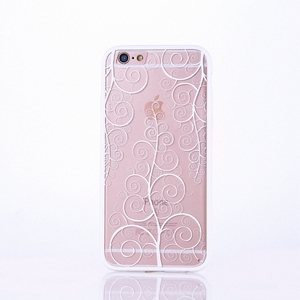 Handy Hlle Mandala fr Apple iPhone 8 Plus Design Case Schutzhlle Motiv Blume Cover Tasche Bumper Wei