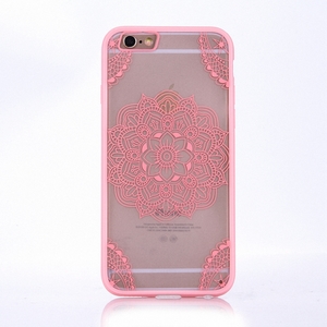 Handy H�lle Mandala f�r Apple iPhone 8 Plus Design Case Schutzh�lle Motiv Indianische Spitze Cover Tasche Bumper Rosa