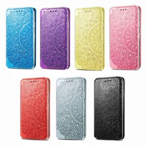 Handyh�lle Schutztasche Case Cover Klapptache Wallet Bumper Etuis Mandala Blumen