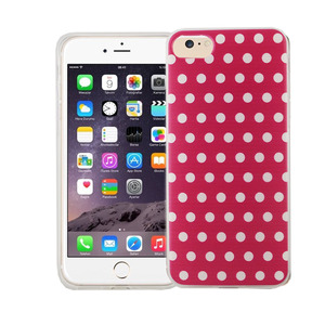 Handy H�lle f�r Apple iPhone SE 2020 Cover Case Schutz Tasche Motiv Slim Silikon TPU Polka Dot Pink