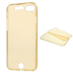 Crystal Case Hlle fr Apple iPhone SE 2020 Gold Rahmen Full Body
