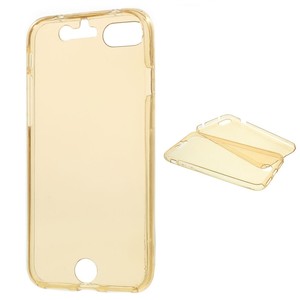 Crystal Case H�lle f�r Apple iPhone SE 2020 Gold Rahmen Full Body