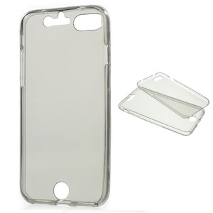 Crystal Case Hlle fr Apple iPhone SE 2020 Grau Rahmen Full Body