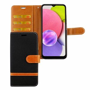 Samsung Galaxy A03s Tasche Handy H�lle Schutz-Cover Flip-Case mit Kartenfach