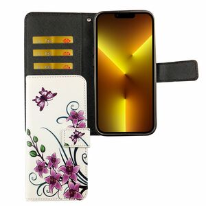 Apple iPhone 13 Tasche Handy H�lle Schutz-Cover Flip-Case mit Kartenfach