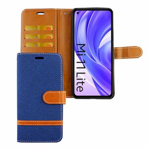Xiaomi Mi 11 Lite Tasche Handy H�lle Schutz-Cover Flip-Case mit Kartenfach