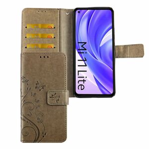 Xiaomi Mi 11 Lite Tasche Handy H�lle Schutz-Cover Flip-Case mit Kartenfach