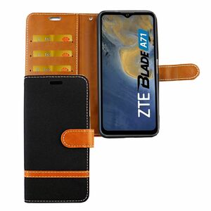 ZTE Blade A71 Tasche Handy Hlle Schutz-Cover Flip-Case mit Kartenfach