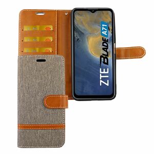ZTE Blade A71 Tasche Handy Hlle Schutz-Cover Flip-Case mit Kartenfach