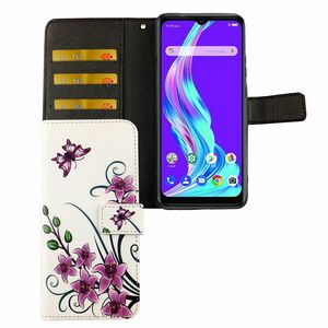 ZTE Blade A51 Tasche Handy H�lle Schutz-Cover Flip-Case mit Kartenfach