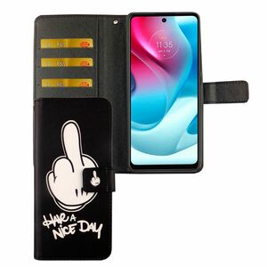 Motorola Moto G60S Tasche Handy H�lle Schutz-Cover Flip-Case mit Kartenfach