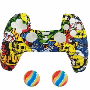 2x PS5 Controller Schutzh�lle Silikon Skin Schutz Cover Case DualSense Motiv