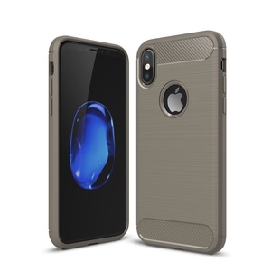 Schutzhlle Handyhlle fr Apple iPhone X / XS Case Cover Carbon Optik Grau