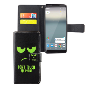 Handyh�lle Tasche f�r Handy Google Pixel 2 Dont Touch My Phone Gr�n