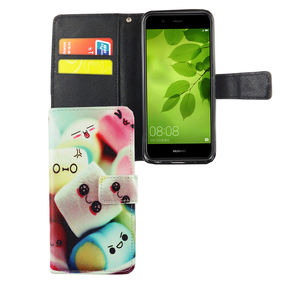 Handyh�lle Tasche f�r Handy Huawei Nova 2 Plus Schriftzug Marshmallows