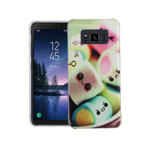 Handy H�lle f�r Samsung Galaxy S8 Active Cover Case Schutz Tasche Motiv Slim Silikon TPU Schriftzug Marshmallows