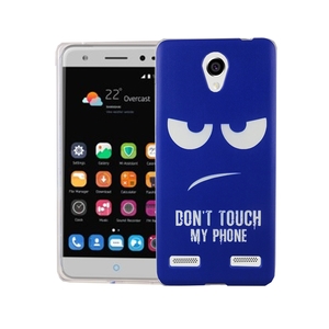Handy H�lle f�r ZTE Blade L7 Cover Case Schutz Tasche Motiv Slim Silikon TPU Dont Touch My Phone Blau