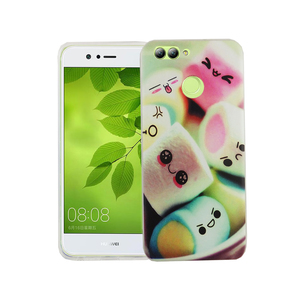 Handy Hlle fr Huawei Nova 2 Cover Case Schutz Tasche Motiv Slim Silikon TPU Schriftzug Marshmallows