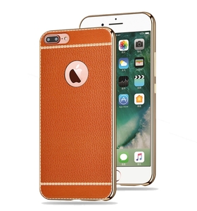 Handy H�lle f�r Apple iPhone 6s Plus Schutz Case Tasche Bumper Kunstleder Braun