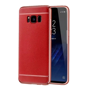 Handy H�lle f�r Samsung Galaxy J5 2017 Schutz Case Tasche Bumper Kunstleder Rot