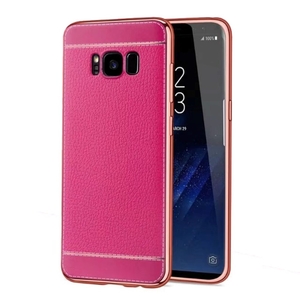 Handy H�lle f�r Samsung Galaxy S8+ Plus Schutz Case Tasche Etui Kunstleder Pink