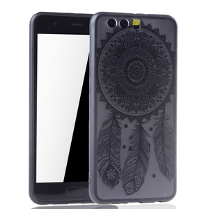 Handy H�lle Mandala f�r Huawei P10 Plus Design Case Schutzh�lle Motiv Traumf�nger Cover Tasche Bumper Schwarz