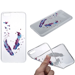 Henna Cover f�r Xiaomi Redmi Note 4 Case Schutz H�lle Silikon Federn Bunt