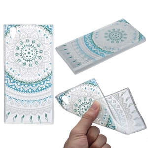 Henna Cover f�r Sony Xperia L1 Case Schutz H�lle Silikon Sonne Blau