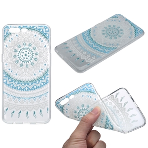 Henna Cover f�r OnePlus 5 Case Schutz H�lle Silikon Sonne Blau