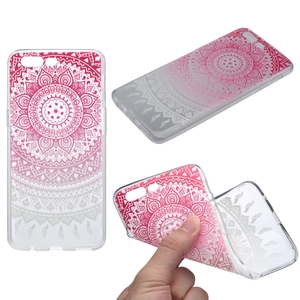 Henna Cover fr OnePlus 5 Case Schutz Hlle Silikon Sonne Pink