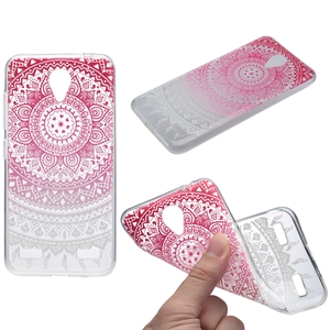 Henna Cover fr ZTE Blade A602 Case Schutz Hlle Silikon Sonne Pink