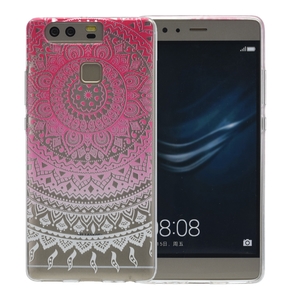Henna Cover f�r Huawei P10 Plus Case Schutz H�lle Silikon Sonne Pink