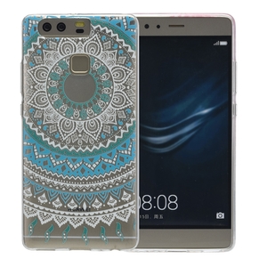 Henna Cover f�r Huawei P10 Lite Case Schutz H�lle Silikon Sonne Blau