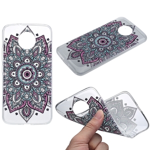Henna Cover f�r Motorola Moto E4 Plus Case Schutz H�lle Silikon Tattoo Bunt