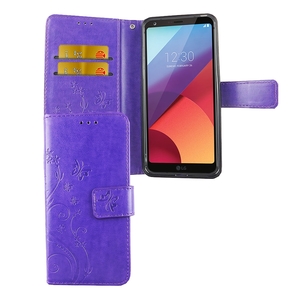 Schutz H�lle Blumen f�r Handy LG G6 Violett